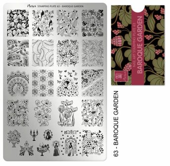 Stamping Plate 63 Baroque Garden 