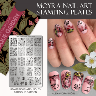 Stamping Plate 63 Baroque Garden 