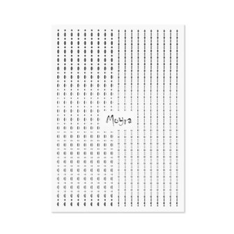 Nail art strips dots 02 Silver