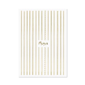 Nail art strips chain 01 Gold