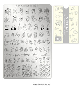 Stamping Plate 102 Fine Lines 