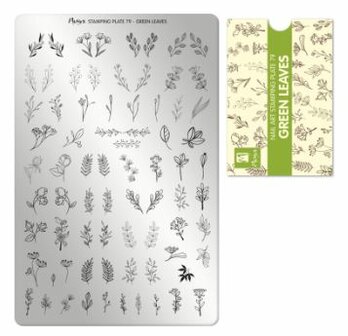Stamping Plate 79 Green Leaves