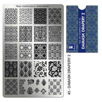 Stamping Plate 43 Damask Drapery 2